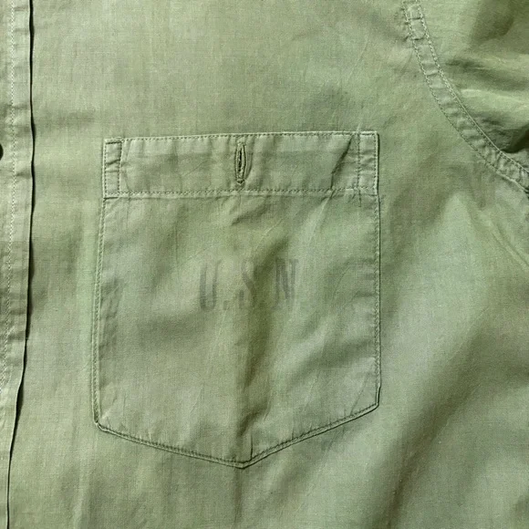 Vietnam Era US Navy Utility Shirt OG-107 Cotton Poplin USN Stencil NXSX Contract - Picture 6 of 13